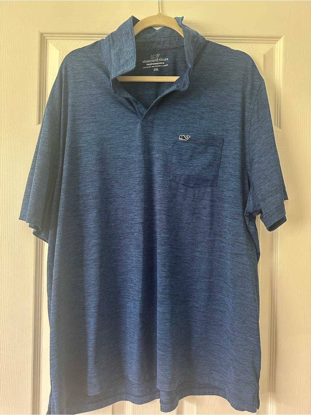 Vineyard Vines Mens Blue Performance Polo Shirt